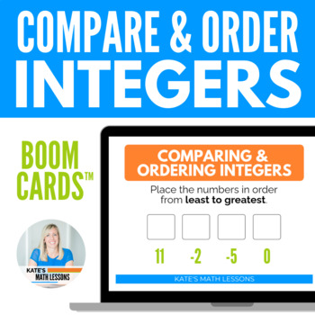 Preview of Comparing and Ordering Integers Digital Activity Boom Cards™