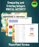 Comparing and Ordering Integers - Digital Activity (PPT)