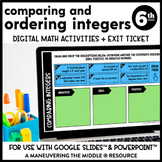 Comparing and Ordering Integers Digital Math Activity | Go