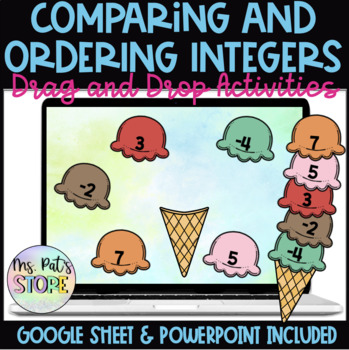 Preview of Comparing and Ordering Integers-Drag and Drop Activities