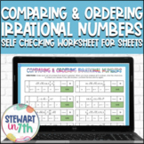 Comparing and Ordering Irrational Numbers Digital Self Che