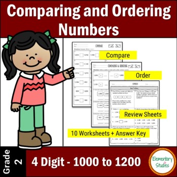 Preview of Comparing and Ordering Numbers - 4 digits: 1000 to 1200