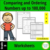Comparing and Ordering Numbers up to 100,000 Worksheets