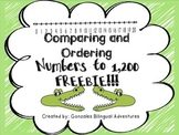 Comparing and Ordering Numbers to 1,200 FREEBIE!!!