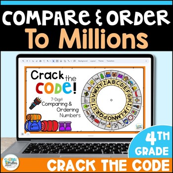 Preview of Comparing and Ordering Numbers to Millions Crack the Code Digital Activity