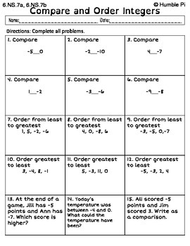 31 Ordering Rational Numbers Worksheet - Notutahituq Worksheet Information