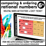 Comparing and Ordering Rational Numbers Digital Math Activ