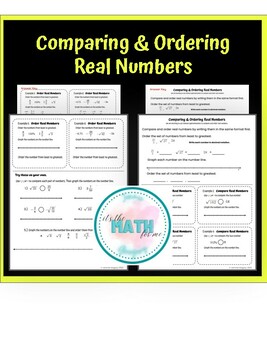 Preview of Comparing and Ordering Real Numbers | 8.NS.2 | Guided Notes & Practice
