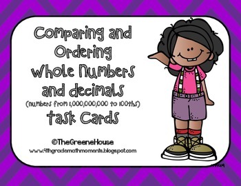 Preview of Comparing and Ordering Whole Numbers and Decimals