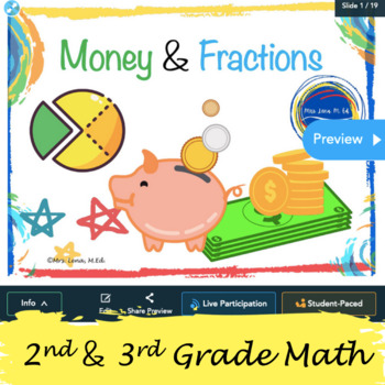 Preview of Comparing and Relating Money and Fractions Florida B.E.S.T. Standards Lesson