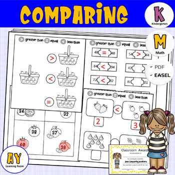Preview of Comparing and ordering numbers | Greater than Less than | Numbers | More or Less