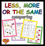 Comparing numbers worksheet  less, more or the same for Ch
