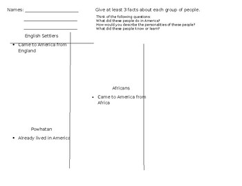 Preview of Comparing the Pohatan, English, and African People