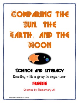 Preview of Comparing the Sun, the Earth, and the Moon Science and Literacy Freebie