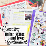 Comparing the Texas and US Constitution for Texas History 