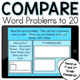 Word Problems to 20 Using Comparison Bars 1st Grade Math f