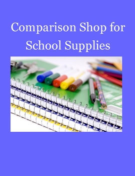 Preview of Comparison Shop for School Supplies Webquest Digital
