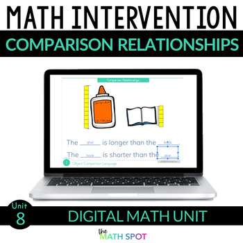 Preview of Comparison Word Problems  Digital 1st Grade Math Intervention Unit