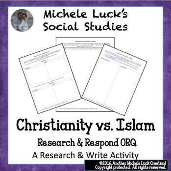Preview of Comparison of Christianity to Islam Research ORQ