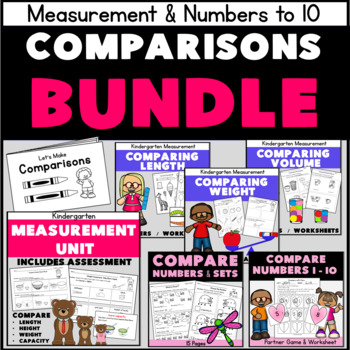 Preview of Comparisons of Length, Weight, Capacity, and Numbers to 10 BUNDLE