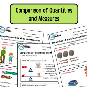 Preview of Comparison of Quantities and Measures