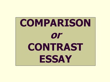 Preview of Comparison or Contrast Essay / A Complete Guide from Planning to Drafting