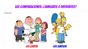 Preview of Comparisons of equality and inequality Los Simpson vs. Los Griffin