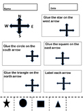 Cardinal Directions Cut and Glue Activity