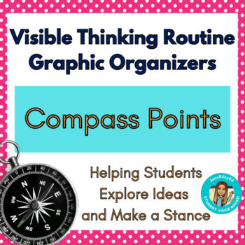 Preview of Compass Points Thinking Routine Graphic Organizers for analysis & evaluation