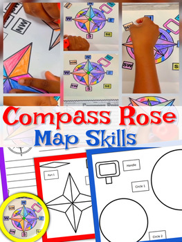 Preview of Compass Rose | Craft and Writing | Compass Rose Craft | Map Skills