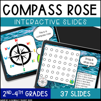 Preview of Digital Compass Rose Activities with Cardinal and Intermediate Directions Game
