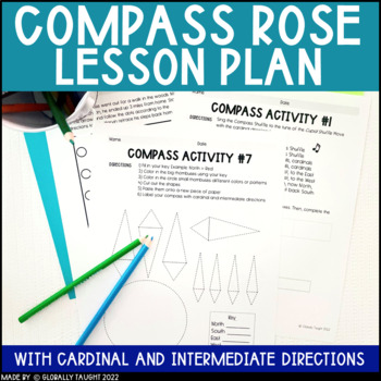 Preview of Compass Rose Worksheets & Activities with Cardinal Directions Worksheets & Games