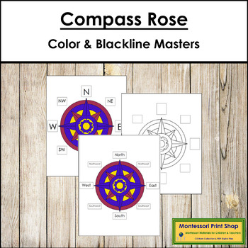 Preview of FREE Compass Rose Printable