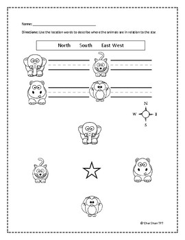 Preview of Compass Rose Worksheet