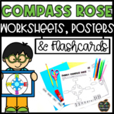 Compass Rose Worksheets, Cardinal & Intermediate Direction