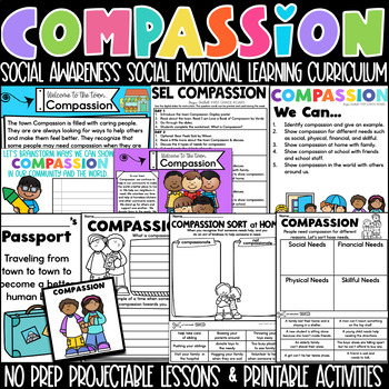 Preview of Compassion Social Emotional Learning Character Education SEL K-2 Curriculum