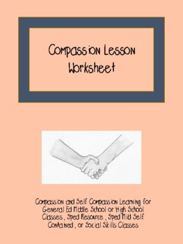 Preview of Compassion Worksheet for Middle or High School Students Research Question Define