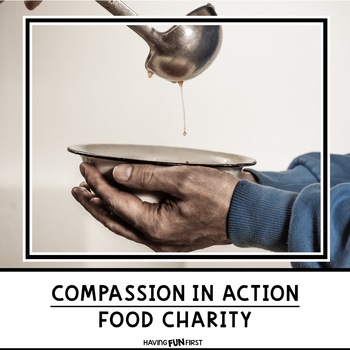 Preview of Compassion in Action Canned Food Drive Charity Community Service Project