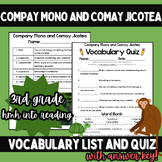 Compay Mono and Comay Jicotea: Vocabulary List and Quiz