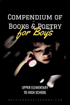 Preview of Compendium of Books and Poetry for Boys incl. Timeline Poem w/86 historical pegs