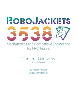 Preview of 2017-2018 Edition Competitive Robotics Lesson Outline for FIRST (FRC) Teams