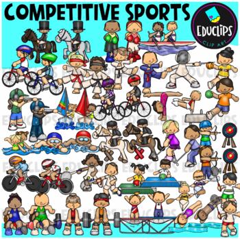 Preview of Competitive Sports Clip Art Set {Educlips Clipart}