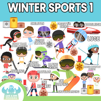 Preview of Competitive Sports Games - Winter Pack 1 Clipart (Lime and Kiwi Designs)