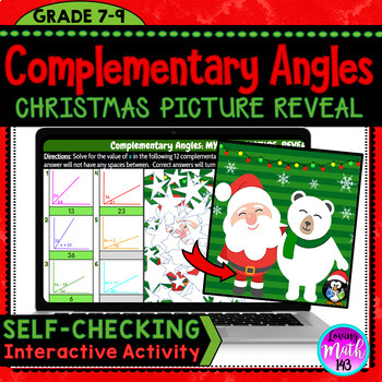 Preview of Complementary Angles Christmas Mystery Art Reveal