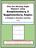 Complementary & Supplementary: Find the Missing Angle