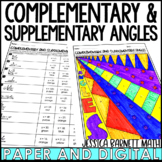 Complementary and Supplementary Angles Activity Valentine'