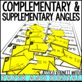 Complementary and Supplementary Angles Activity Hands On Matching