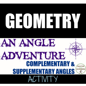 Preview of Complementary and Supplementary Angles Activity Treasure Hunt