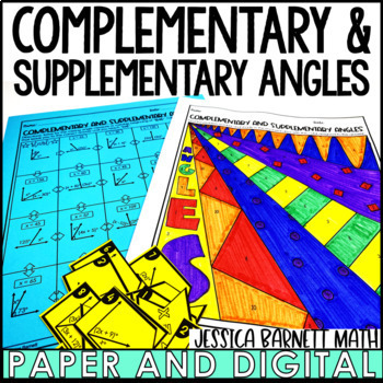 Preview of Complementary and Supplementary Angles Activity and Worksheet Bundle