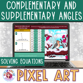 Complementary and Supplementary Angles Christmas Math Pixe